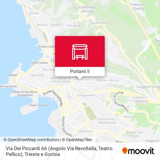 Mappa Via Dei Piccardi 66 (Angolo Via Revoltella, Teatro Pellico)