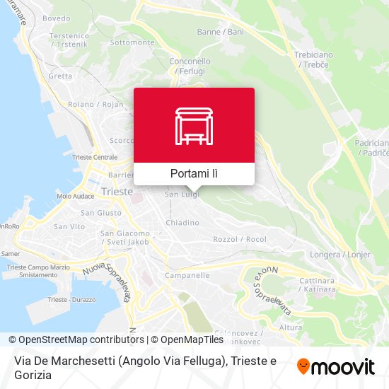 Mappa Via De Marchesetti (Angolo Via Felluga)