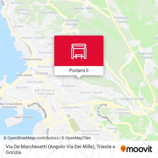 Mappa Via De Marchesetti (Angolo Via Dei Mille)