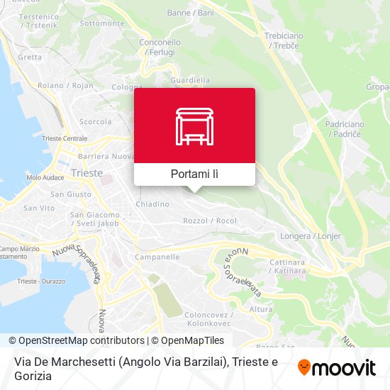 Mappa Via De Marchesetti (Angolo Via Barzilai)