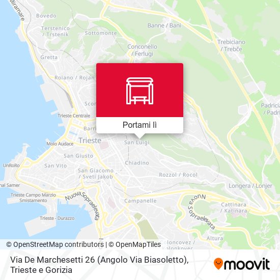 Mappa Via De Marchesetti 26 (Angolo Via Biasoletto)