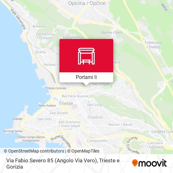 Mappa Via Fabio Severo 85 (Angolo Via Vero)