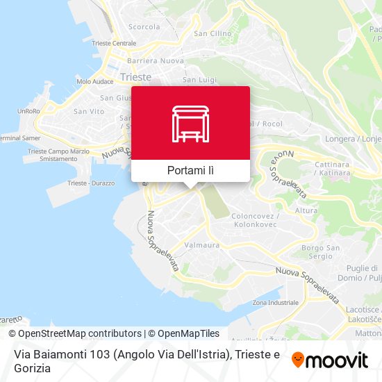 Mappa Via Baiamonti 103 (Angolo Via Dell'Istria)