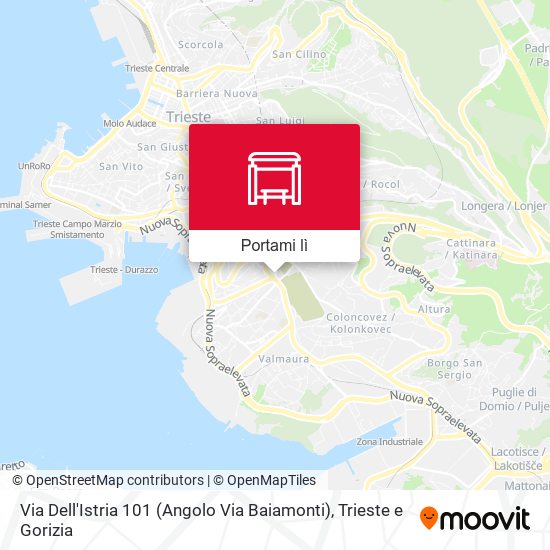 Mappa Via Dell'Istria 101 (Angolo Via Baiamonti)
