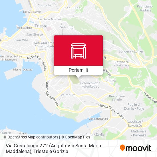 Mappa Via Costalunga 272 (Angolo Via Santa Maria Maddalena)