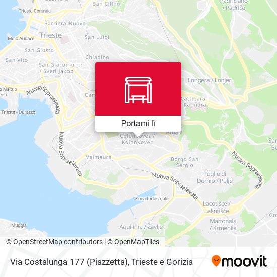 Mappa Via Costalunga 177 (Piazzetta)