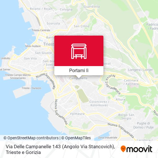 Mappa Via Delle Campanelle 143 (Angolo Via Stancovich)