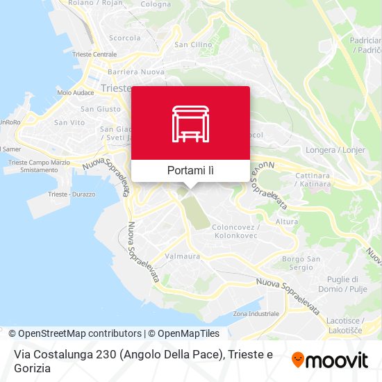 Mappa Via Costalunga 230 (Angolo Della Pace)