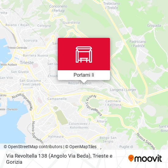 Mappa Via Revoltella 138 (Angolo Via Beda)
