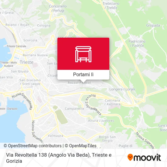 Mappa Via Revoltella 138 (Angolo Via Beda)