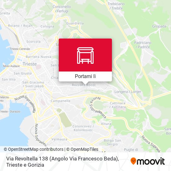Mappa Via Revoltella 138 (Angolo Via Francesco Beda)