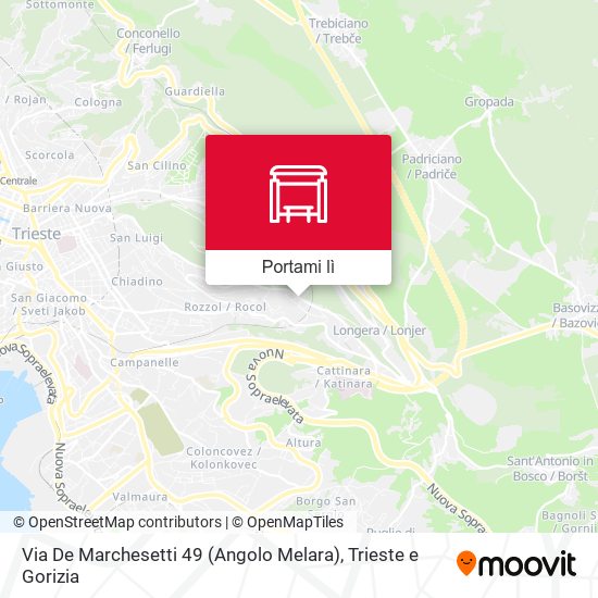 Mappa Via De Marchesetti 49 (Angolo Melara)