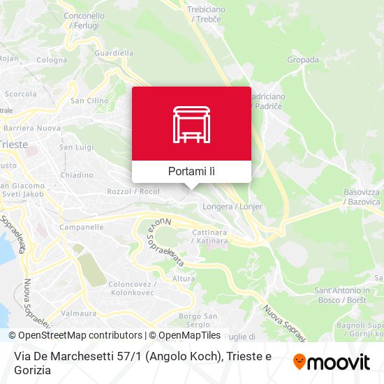 Mappa Via De Marchesetti 57 / 1 (Angolo Koch)