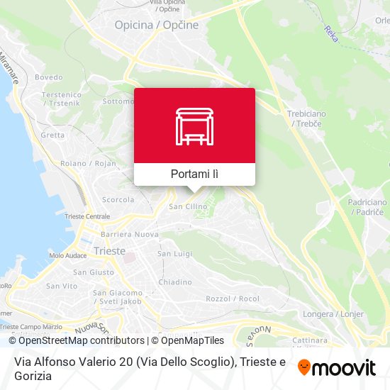Mappa Via Alfonso Valerio 20 (Via Dello Scoglio)