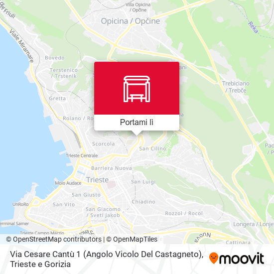 Mappa Via Cesare Cantù 1 (Angolo Vicolo Del Castagneto)