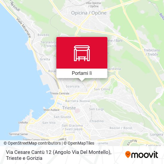 Mappa Via Cesare Cantù 12 (Angolo Via Del Montello)