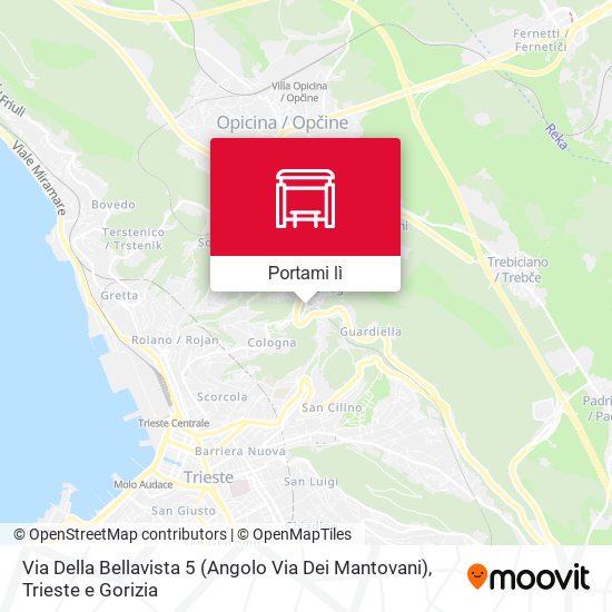 Mappa Via Della Bellavista 5 (Angolo Via Dei Mantovani)