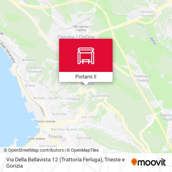Mappa Via Della Bellavista 12 (Trattoria Ferluga)