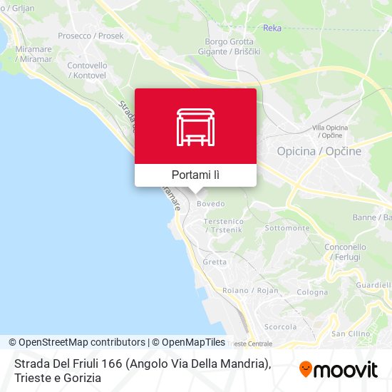 Mappa Strada Del Friuli 166 (Angolo Via Della Mandria)