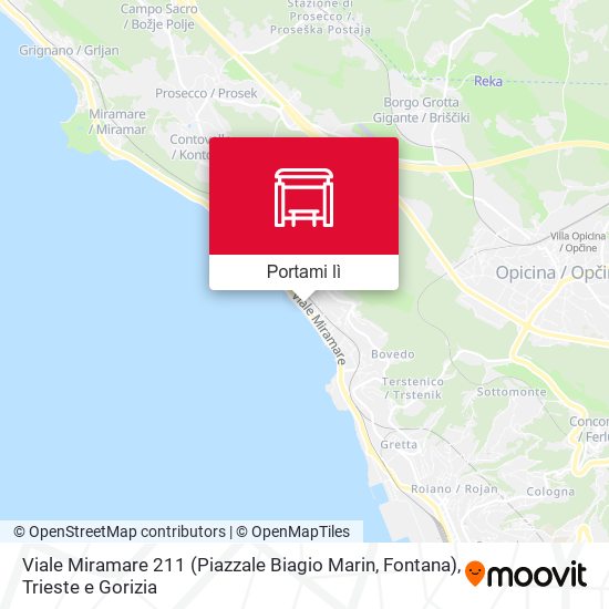 Mappa Viale Miramare 211 (Piazzale Biagio Marin, Fontana)
