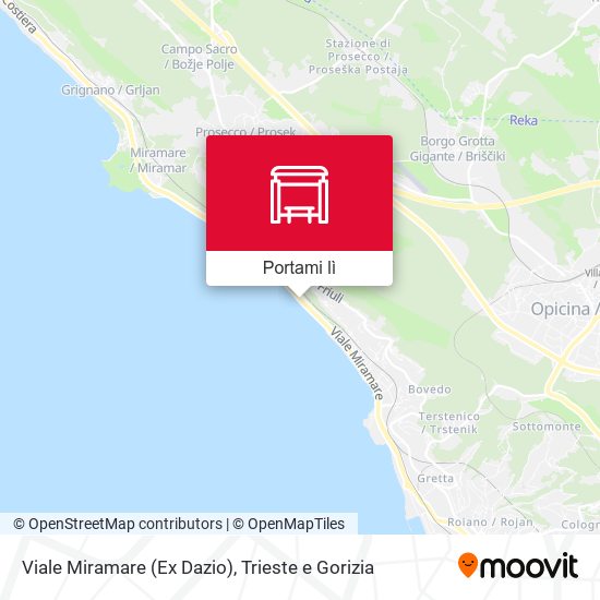 Mappa Viale Miramare (Ex Dazio)