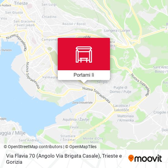 Mappa Via Flavia 70 (Angolo Via Brigata Casale)