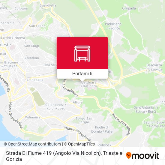 Mappa Strada Di Fiume 419 (Angolo Via Nicolich)