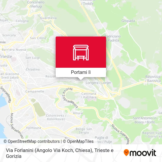 Mappa Via Forlanini (Angolo Via Koch, Chiesa)