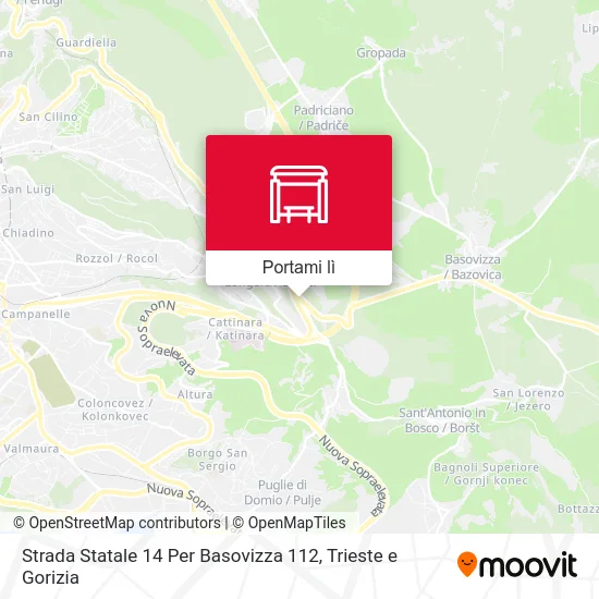 Mappa Strada Statale 14 Per Basovizza 112