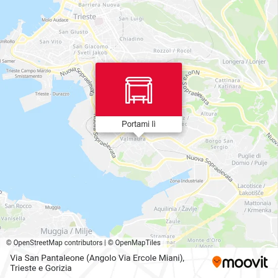 Mappa Via San Pantaleone (Angolo Via Ercole Miani)