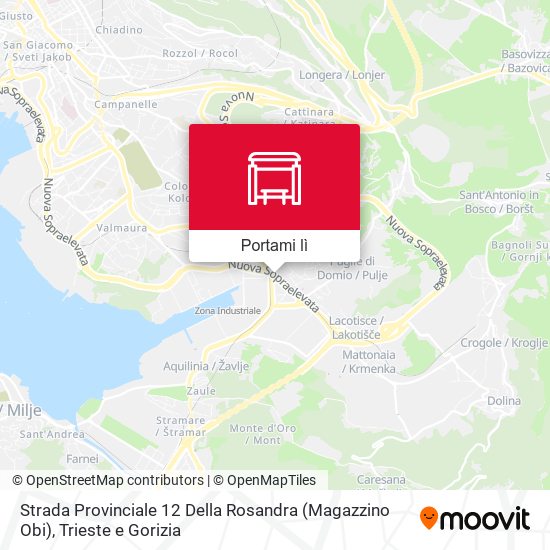 Mappa Strada Provinciale 12 Della Rosandra (Magazzino Obi)