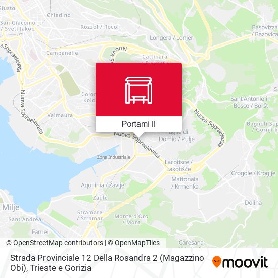 Mappa Strada Provinciale 12 Della Rosandra 2 (Magazzino Obi)