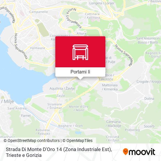 Mappa Strada Di Monte D'Oro 14 (Zona Industriale Est)