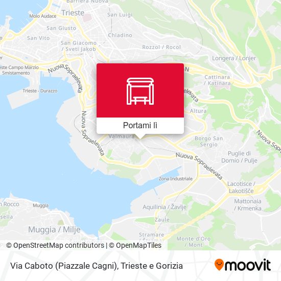 Mappa Via Caboto (Piazzale Cagni)