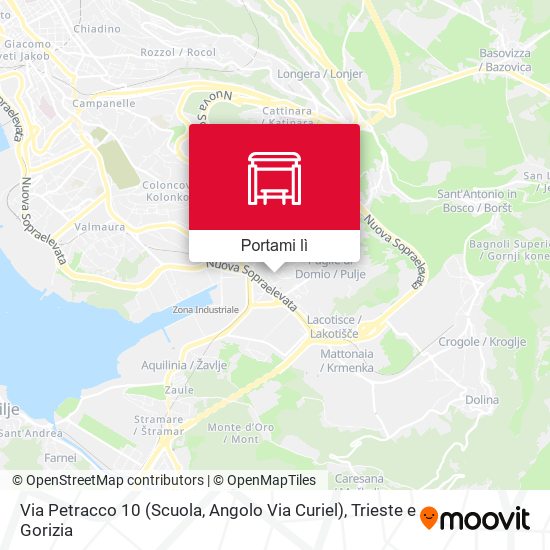 Mappa Via Petracco 10 (Scuola, Angolo Via Curiel)