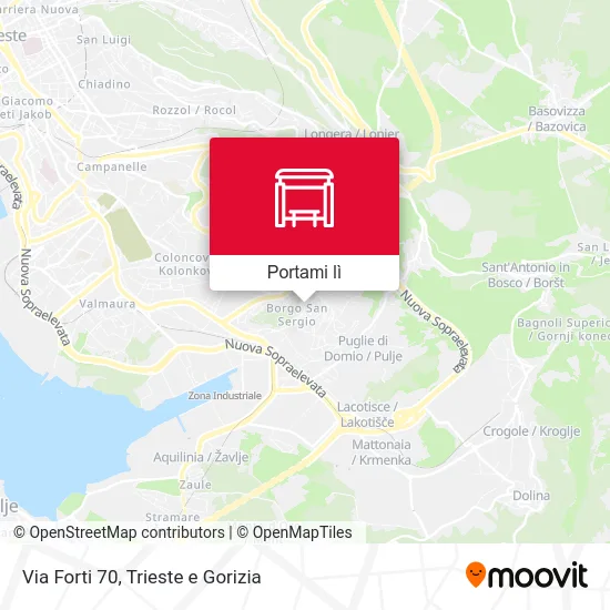 Mappa Via Forti 70