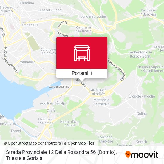 Mappa Strada Provinciale 12 Della Rosandra 56 (Domio)