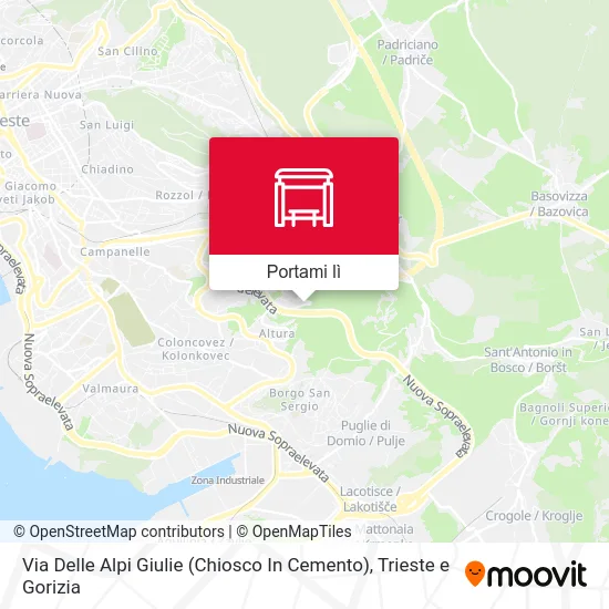 Mappa Via Delle Alpi Giulie (Chiosco In Cemento)