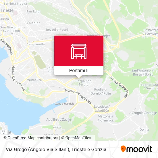 Mappa Via Grego (Angolo Via Sillani)