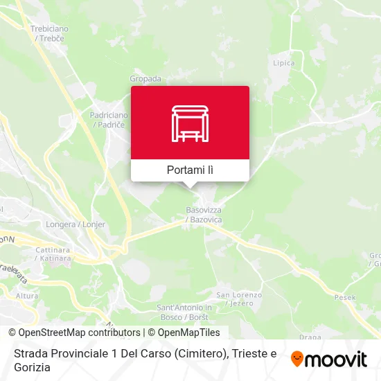 Mappa Strada Provinciale 1 Del Carso (Cimitero)