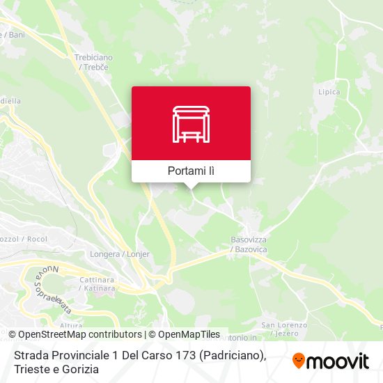 Mappa Strada Provinciale 1 Del Carso 173 (Padriciano)