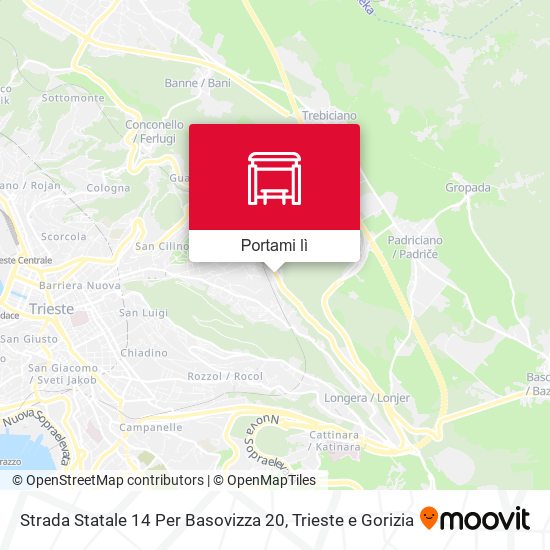 Mappa Strada Statale 14 Per Basovizza 20