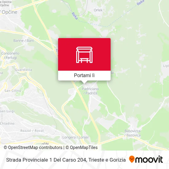Mappa Strada Provinciale 1 Del Carso 204