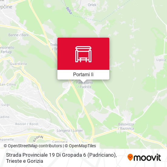 Mappa Strada Provinciale 19 Di Gropada 6 (Padriciano)