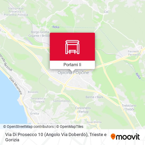 Mappa Via Di Prosecco 10 (Angolo Via Doberdò)