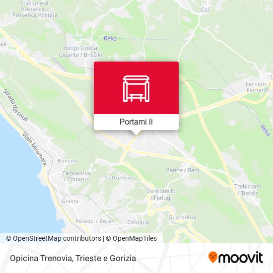 Mappa Opicina Trenovia