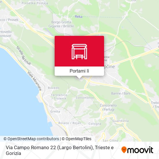 Mappa Via Campo Romano 22 (Largo Bertolini)