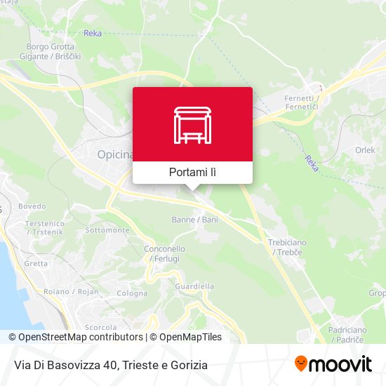 Mappa Via Di Basovizza 40