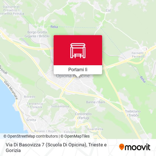 Mappa Via Di Basovizza 7 (Scuola Di Opicina)