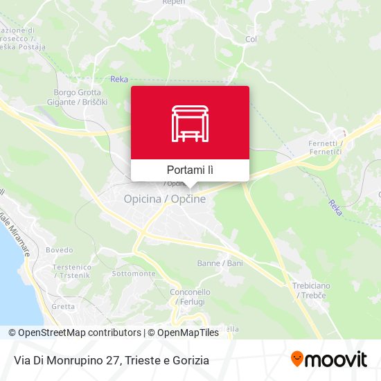Mappa Via Di Monrupino 27